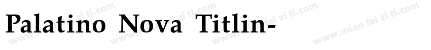 Palatino Nova Titlin字体转换